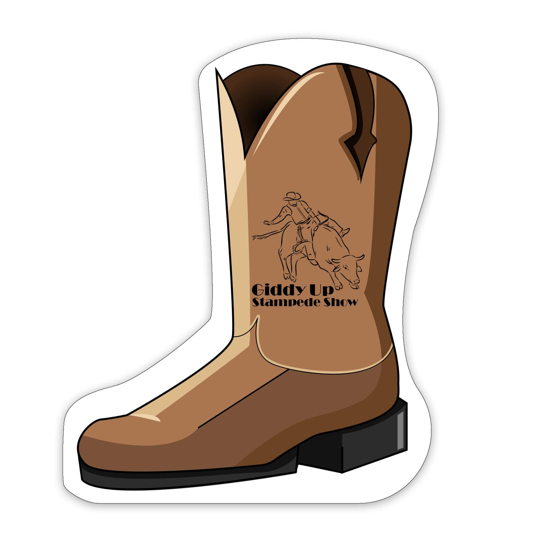 BOOT2-20        - Cowboy Boot Shaped NoteKeeper™ Magnet 20 Mil                     